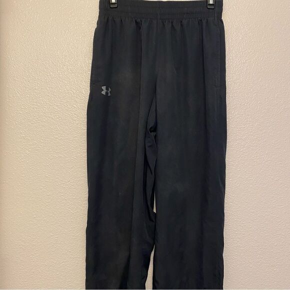 Under Armour Men's UA Vital Woven loose Warm Up Bottom zipper Pants black-S - Picture 2 of 11